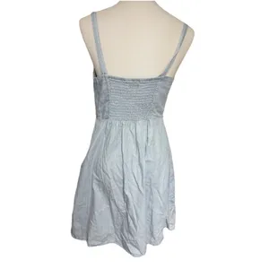 Old Navy Size S Denim Chambray Fit & Flare ‎ Mini Sun Dress Blue thumbnail 3