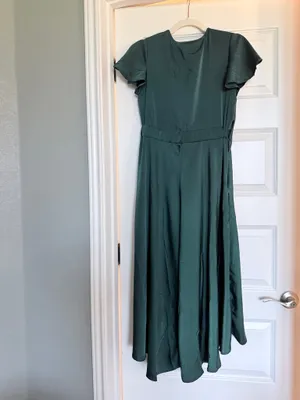 Satin Dress Amazon Midi Green thumbnail 4