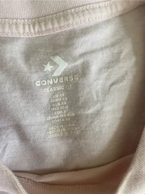 Converse Light Pink Tee with Metallic Silver Star thumbnail 4