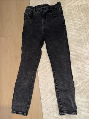 Abercrombie & Fitch Women's Skinny Washed Black Jeans thumbnail 1