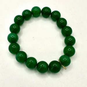 Dyed green aventurine stretchy bracelet thumbnail 10
