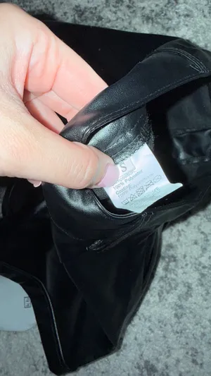Boutique tailored leather shorts Black thumbnail 3