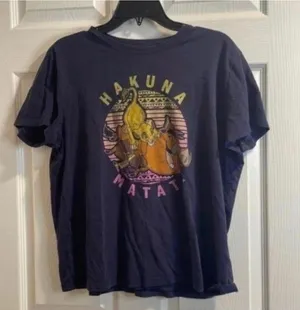 Disney blue lion king hakuna Matata graphic characters shirt tee tshirt thumbnail 1
