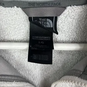 Womens Pale Gray The North Face Lightweight Fleece Jacket Size Large thumbnail 2