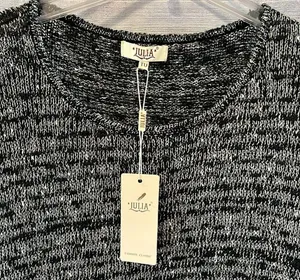 Julia One Size Pattern Shirt Sleeve Sweater thumbnail 2