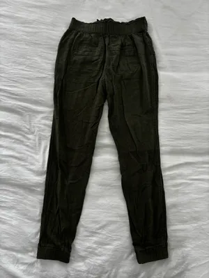 Hollister Olive Green Drawstring Joggers thumbnail 3