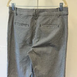 LOFT The Riviera Slim Gingham Houndstooth Pants Black White Check Cropped Size 8 thumbnail 5