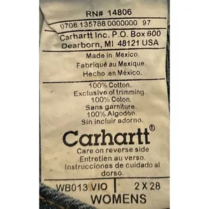 Carhartt For Women Midrise‎ Washed Denim Dungaree Jeans Size 2 x 28 thumbnail 3
