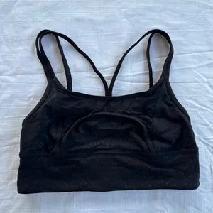 Lululemon Nulu and Mesh Yoga Bra*Light Support Jewel Emboss Black / Black 6 thumbnail 4