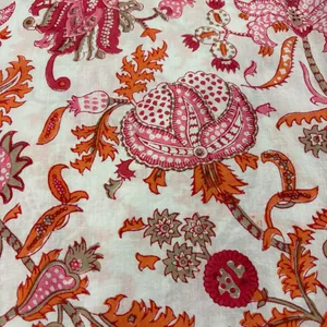 🌟Roller Rabbit🌟 Kurta Floral Print Cotton Tunic Blouse Pink Sz S thumbnail 6