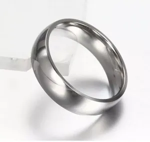 6mm Silver Stainless Steel Ring thumbnail 1