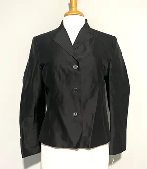 Talbots NEW NWT Black Pure Silk Vintage Blazer Jacket thumbnail 1