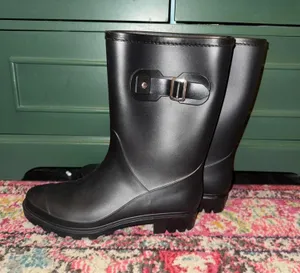 Brand new Evshine Women's Mid Calf Rain Boots Waterproof Garden Shoes thumbnail 1