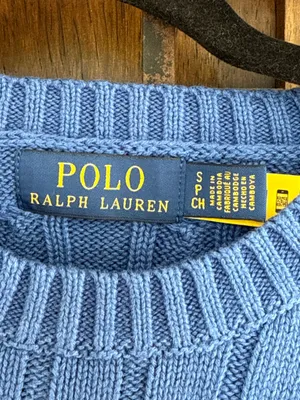 Ralph Lauren Women’s Short-Sleeve Cable-Knit Sweater in Royal Blue Size S thumbnail 2