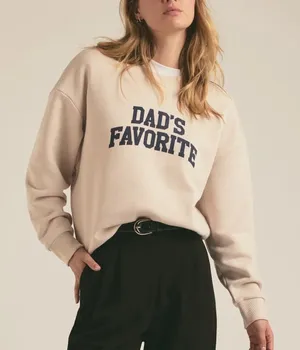 Favorite Daughter Dad's Favorite Sweatshirt in heather oatmeal thumbnail 1