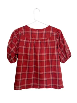 Madewell Red Plaid Prose Shirt XS thumbnail 3