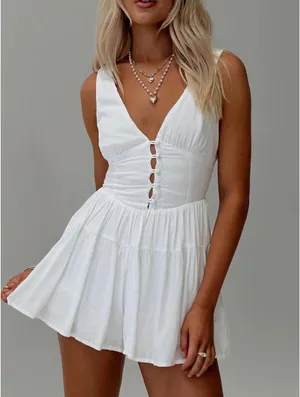 Princess Polly Romper White thumbnail 1