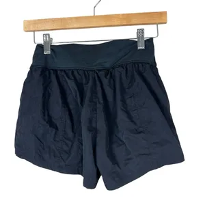 OFFLINE by Aerie The Hugger Solid Athletic Shorts Black Sporty Side Slit Size XS thumbnail 3