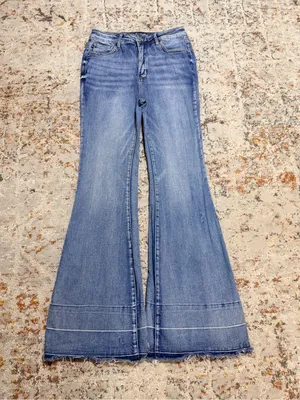 Judy Blue High Waist Tummy Control Release Hem Flare Jeans size 9/29 tall thumbnail 4