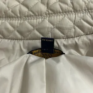 Brooks Brothers 346 Womens Cream Quilted Snap Front Jacket Beige Size 4 thumbnail 6