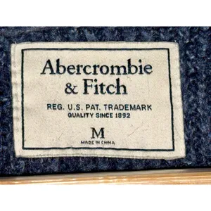 Abercrombie & Fitch Navy Blue Shawl Collar Long Sleeve Cardigan Sweater Size M thumbnail 3