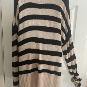 NWT Heyday‎ Black and Beige Striped Cardigan thumbnail 4