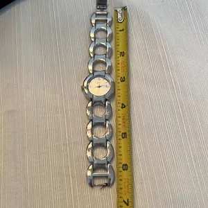 New York and Company Silver Tone Linked Quartz Watch thumbnail 3