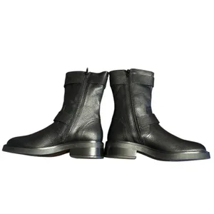 Steve Madden women’s Nolan boots black silver buckle moto Size 10 runs small NIB thumbnail 5