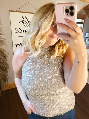 Cable & Gauge Sequin Top thumbnail 1