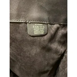 Vince Camuto Farren Women's Riding Boots SZ 5.5 Black Leather Quiet Luxury Moto thumbnail 8