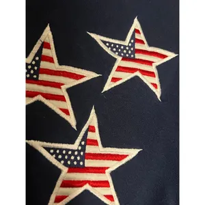 Vintage embroidered America USA stars flag sweatshirt crewneck thumbnail 5