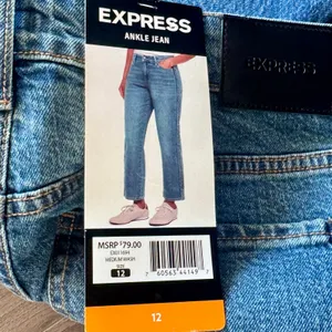 Express Straight Leg Ankle Jeans Braid Trim Casual Medium Wash NEW Women Sz 12 thumbnail 5