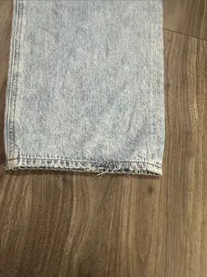 AGOLDE Criss Cross High Rise Jeans 100% Cotton Straight Leg Vintage Blue. thumbnail 15