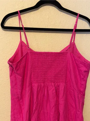 J crew pink linen-blend slip‎ midi dress size 14 thumbnail 10