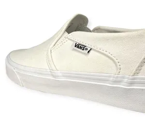 VANS | US Women Size 9 | Classic Asher White Canvas Slip-On Skate Shoes 721356 thumbnail 8