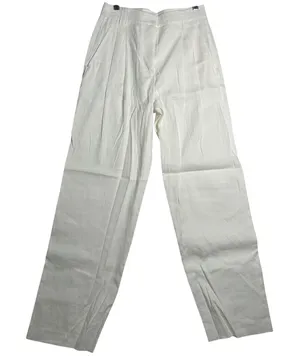 A.L.C. White Linen Blend‎ Pleated Tailored Trousers High Rise Dress Pants Size 0 thumbnail 1
