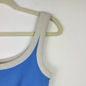 Madewell Terry Ribbed Bralette Crop Top Blue Athleisure Active Casual XS NWT thumbnail 11