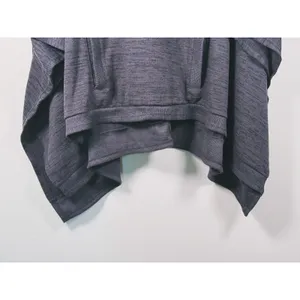 Athleta Blissful Poncho Hoodie Pullover S/M Gray Athleisure Lounge Casual Lagen thumbnail 6