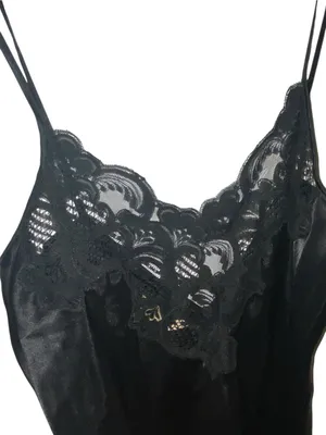 Vintage Victoria's Secret Gold label satin slip chemise lace mini nightgown thumbnail 7