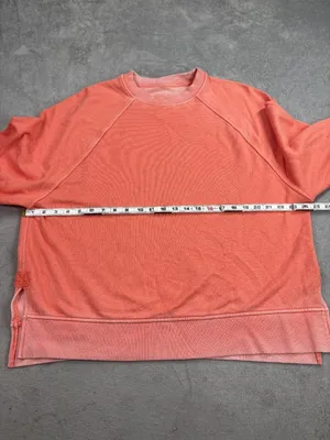 Aerie Sweatshirt Womens S Orange Long Sleeve Travel Lounging Crewneck Pullover thumbnail 6