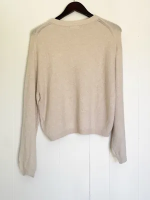 NWT J. CREW Supersoft Bubble Hem Cardigan in Heather Linen Small thumbnail 2
