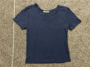 Timing Dusty Blue Fitted Top - Small thumbnail 1