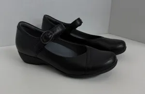 Dansko Fawna Mary Jane Leather Arch Support Comfort Travel Classic Work Black thumbnail 1