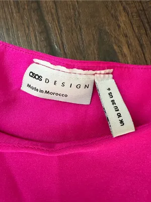 ASOS DESIGN disco racer bodysuit in hot pink thumbnail 3