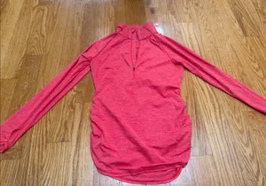 🍎The North Face Women's coral Heather Quarter-Zip Long Sleeve Top thumbnail 1