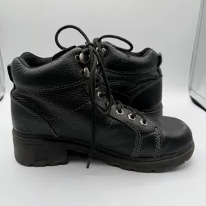 Harley-Davidson 84280 Black Leather Moto Lace Up Ankle Boots Women 8 thumbnail 5