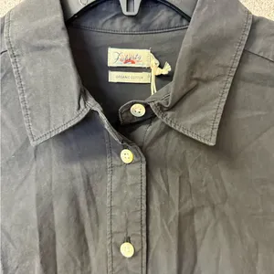 FAHERTY Women’s Size Small Gray Organic Cotton Business Casual Shirt‎ Dress NWT thumbnail 3