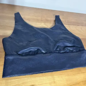 Aerie Offline By Aerie Womens Small Navy Shiny Spirts Bra Stretch Medium Support thumbnail 2