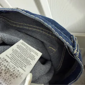 RE/DONE Loose Long‎ Jeans Blue Chunky Stitch Indigo High Rise Womens Size 30 thumbnail 11