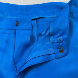 Zara Dress Pants Linen Viscose Blend Womens 30x30 Blue Business Casual Trousers thumbnail 3